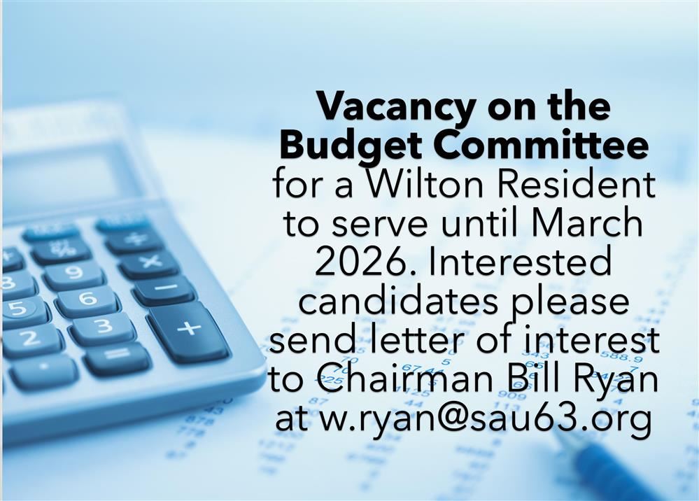  Vacancy on Budget Committee
